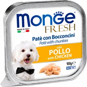 Вологий корм для дорослих собак Monge Fresh Dog Adult Chicken Паштет з куркою 100 г