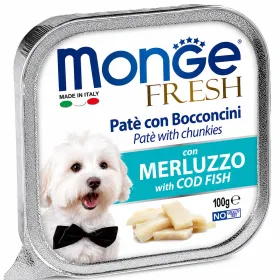 Вологий корм для дорослих собак Monge Fresh Dog Adult Cod Паштет з тріскою 100 г
