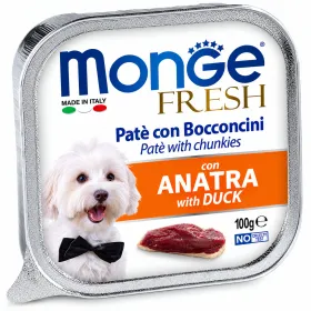 Вологий корм для дорослих собак Monge Fresh Dog Adult Duck Паштет з качкою 100 г
