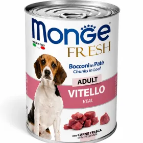 Вологий корм для дорослих собак Monge Fresh Dog Adult Veal Паштет з телятиною 400 г