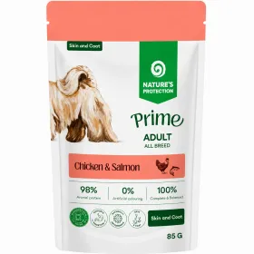 Вологий корм для дорослих собак Nature's Protection Prime Skin & Coat Chicken & Salmon для шкіри та шерсті, з куркою та лососем в соусі 85 г