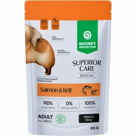 Вологий корм для дорослих собак Nature's Protection Superior Care Red Coat Grain Free Salmon & Krill з рудою шерстю, з лососем і крилем в соусі 85 г