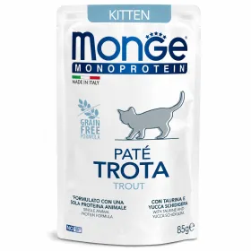 Вологий корм для кошенят Monge Monoprotein Kitten Pate 100% Trout Паштет з фореллю 85 г