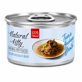 Вологий корм для котів Natural Kitty Broth Series Tuna with Anchovy тунець та анчоуси в бульйоні 80 г