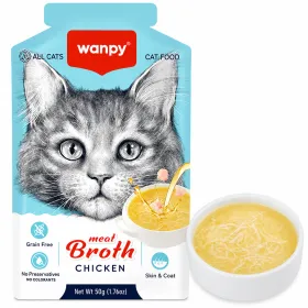 Вологий корм для котів Wanpy Meat Broths Chicken Суп з куркою 50 г