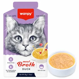 Вологий корм для котів Wanpy Meat Broths Duck Суп з качкою 50 г