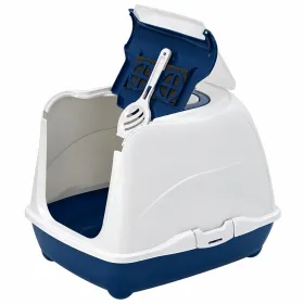 Закрытый туалет для котов Moderna Flip Cat Jumbo с фильтром черничный 58x45x42 см