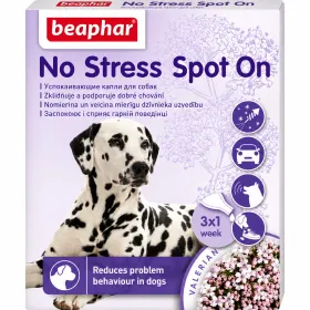 Заспокійливі краплі на холку Beaphar No Stress Spot On для зняття стресу і корекції поведінки собак 3 шт.