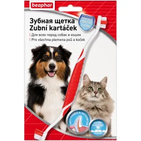 Зубна щітка Beaphar Toothbrush двостороння для собак та котів